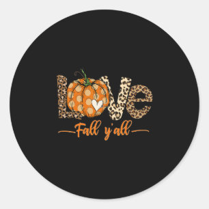Hallo Herbst Kürbis Liebe Herbst Ihr Alle Thanksgi Runder Aufkleber