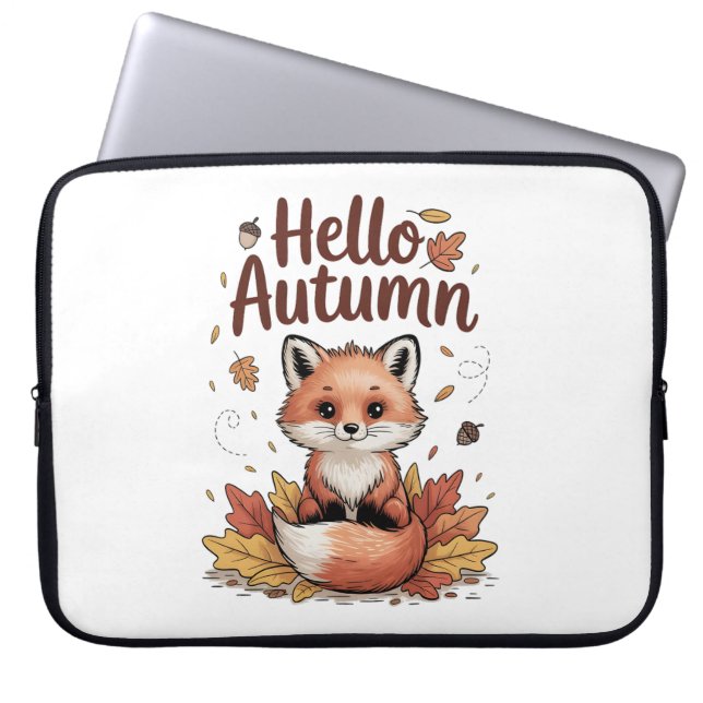 Hallo Herbst Laptopschutzhülle (Vorderseite)
