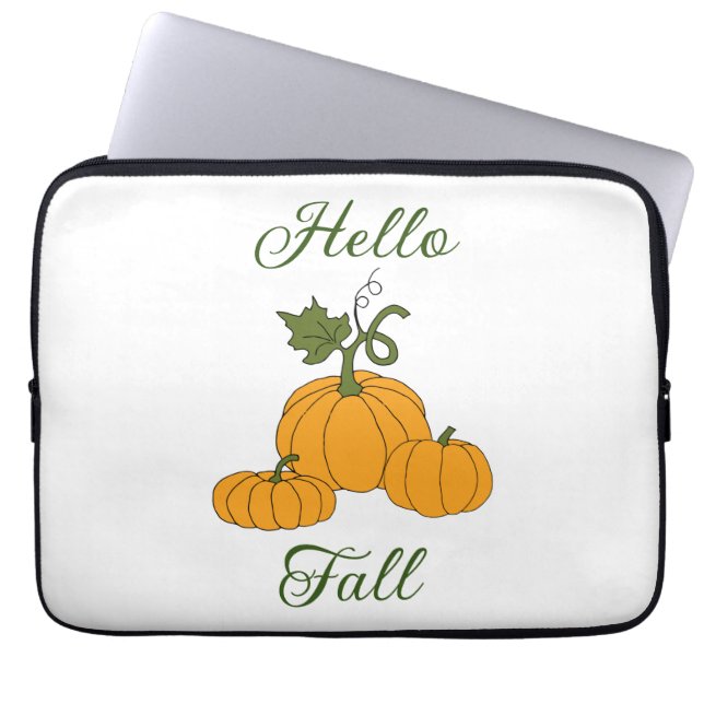 Hallo Herbst Minimalist Cute   Laptopschutzhülle (Vorderseite)