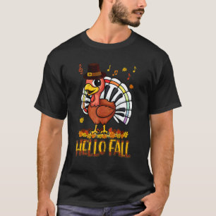 Hallo Herbst Musik Klavierlehrer Musik Türkei T-Shirt