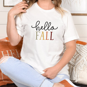 Hallo Herbst Niedlich farbiges Herbsthemd Frauen T-Shirt