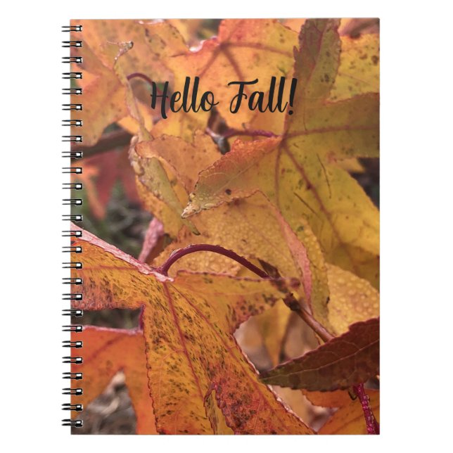"Hallo Herbst!" Notizbuch Notizblock (Vorderseite)