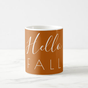Hallo Herbst Orange Minimalistisch Herbst Kaffeetasse