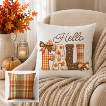 Hallo Herbst-Patchwork-Buchstaben Landhausstil
