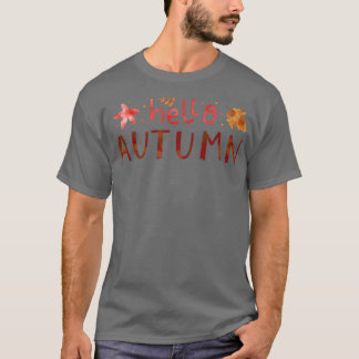 Hallo Herbst positiven Geist Inspiration Zitat T-Shirt