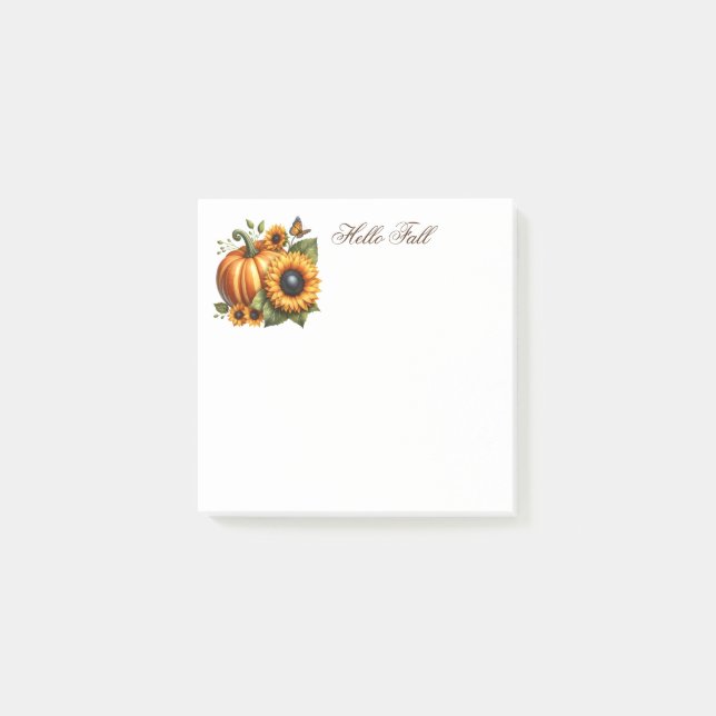 Hallo Herbst Post-it-Notizen Post-it Klebezettel (Vorderseite)