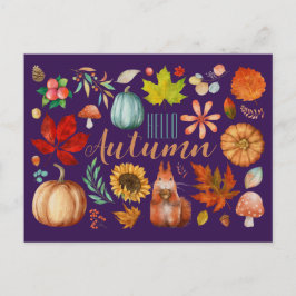 Hallo Herbst Postkarte