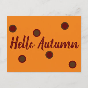 Hallo Herbst Postkarte