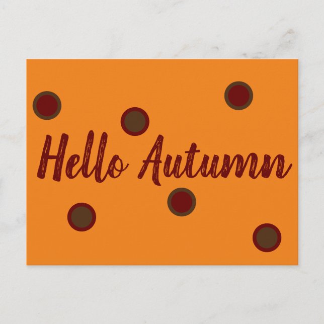 Hallo Herbst Postkarte (Vorderseite)