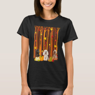 Hallo Herbst Pudel Ahornblatt Herbst Kürbis Männer T-Shirt