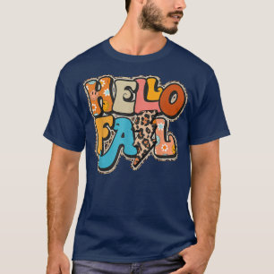 Hallo Herbst Retro Vintag Willkommen Herbst Herbst T-Shirt