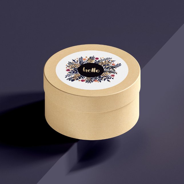 Hallo Herbst Runder Aufkleber (Von Creator hochgeladen)