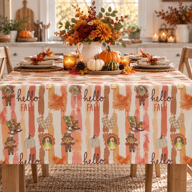 Hallo Herbst Rustikale Patchwork Orange Blätter St Tischdecke (Von Creator hochgeladen)
