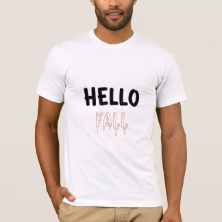 Hallo Herbst-Schmelz-Typografie T-Shirt
