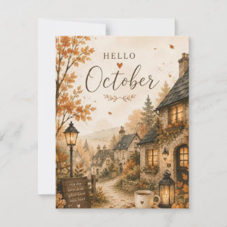 Hallo Herbst-Tag Einladungskarte voller Herbstfarb Einladung