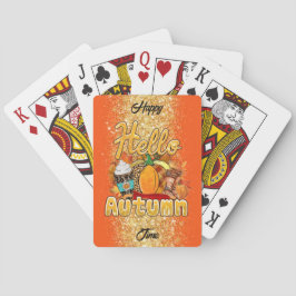 Hallo Herbst Text und Farbe anpassen Spielkarten