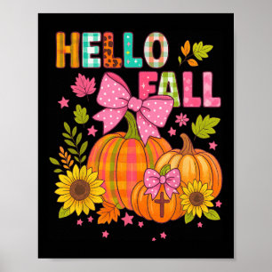 Hallo Herbst Thanksgiving Coquette Boho Floral Her Poster