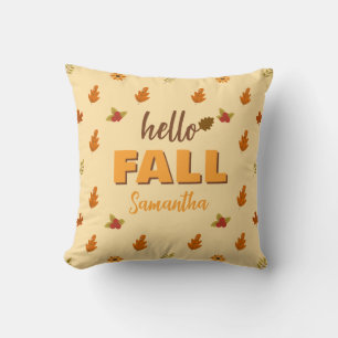 Hallo Herbst Verlassen Blume Muster benutzerdefini Kissen