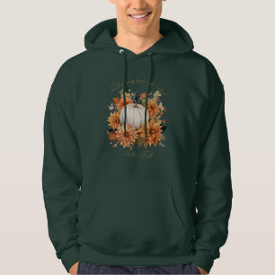 Hallo Herbst Wasserfarben Wildblumen Herbstblätter Hoodie