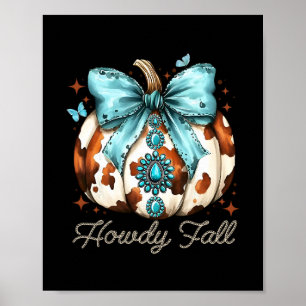 Hallo Herbst Western Pumpkin Saison Herbstlaub Th Poster
