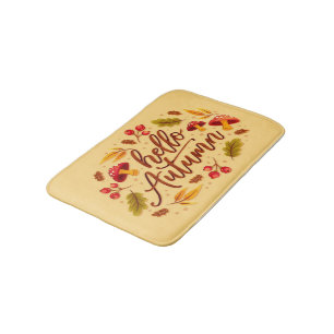 Hallo Herbst Wohngestaltung Herbstfarben Badematte