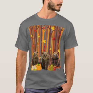 Hallo Herbstbär Ahornbär Fall Pumpkin Mens Wom T-Shirt