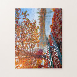 Hallo Herbstfarben über Seenlandschaft Puzzle
