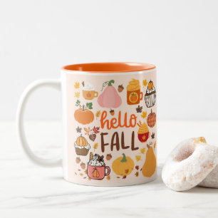 Hallo Herbstkürbisse Zweifarbige Tasse