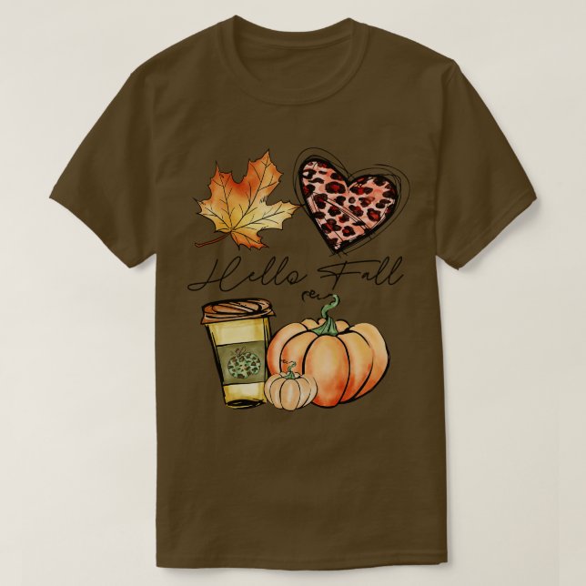 Hallo Herbstsaison T-Shirt (Design vorne)