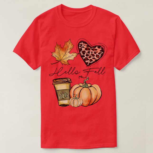 Hallo Herbstsaison T-Shirt (Design vorne)