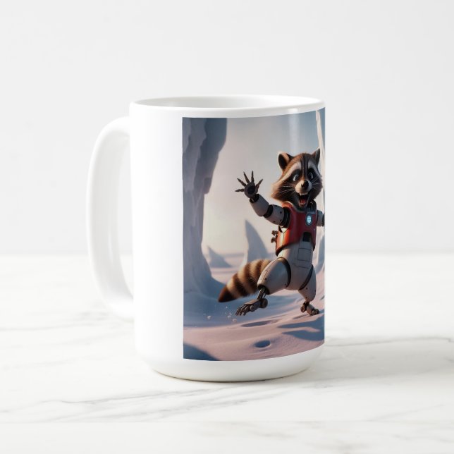 Hallo, Hi Raccon Kaffeetasse (Vorderseite Links)