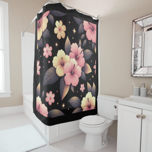 Hallo Hibiskus Duschvorhang (Beispiel)