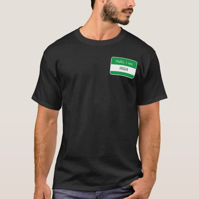 Hallo ... High Name Tag T-Shirt (Vorderseite)