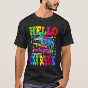 Hallo High School Monster Truck Dinosaurier Zurück T-Shirt