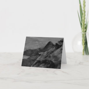 Hallo Highlands, Schwarz & Weiß Landschaft, Landsc Feiertagskarte