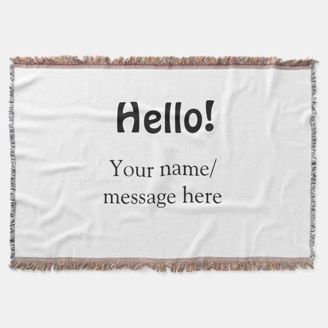 Hallo hinzufügen Namensnachricht einfach minimales Decke (Vorderseite)