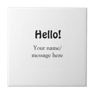 Hallo hinzufügen Namensnachricht einfach minimales Fliese