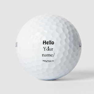 Hallo hinzufügen Namensnachricht einfach minimales Golfball