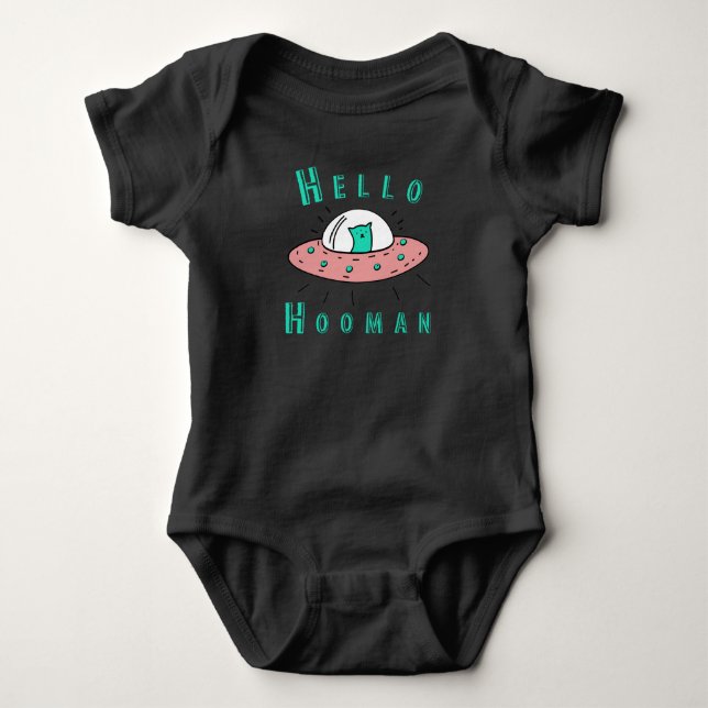 Hallo Hooman Human Baby Strampler (Vorderseite)