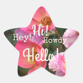 Hallo ! Howdy! Hallo! Blume Star Sticker