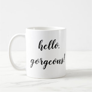 hallo hübscher Becher Kaffeetasse
