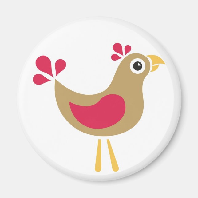 Hallo Hühnchen! Funky Chicken Magnet (Vorne)