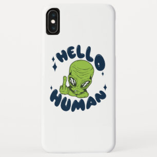 Hallo humane lustige Alien Case-Mate iPhone Hülle