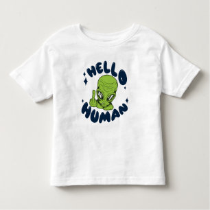 Hallo humane lustige Alien Kleinkind T-shirt