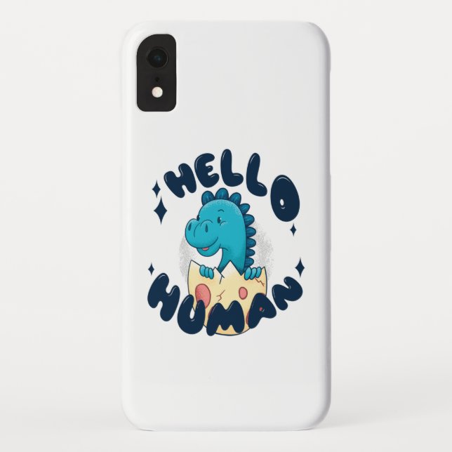 Hallo humorige Dinosaurier Case-Mate iPhone Hülle (Rückseite)