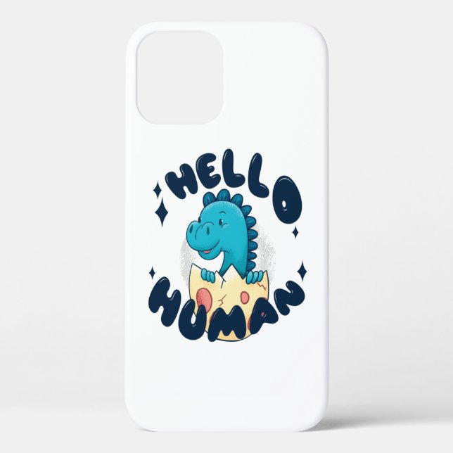 Hallo humorige Dinosaurier Case-Mate iPhone Hülle (Rückseite)