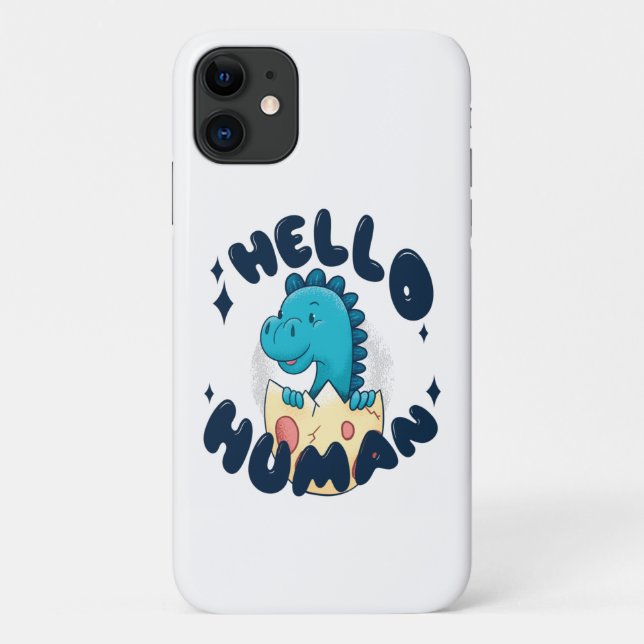 Hallo humorige Dinosaurier Case-Mate iPhone Hülle (Rückseite)