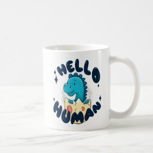 Hallo humorige Dinosaurier Kaffeetasse