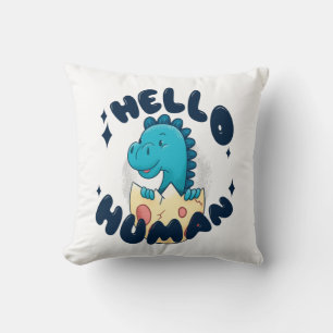 Hallo humorige Dinosaurier Kissen
