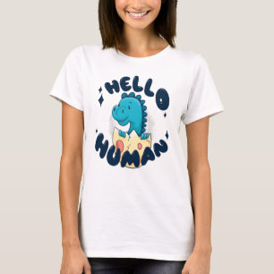 Hallo humorige Dinosaurier T-Shirt